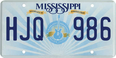 MS license plate HJQ986