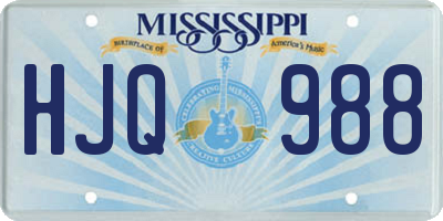 MS license plate HJQ988