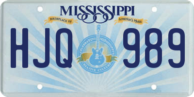 MS license plate HJQ989