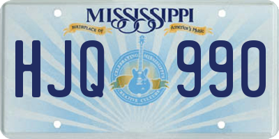MS license plate HJQ990