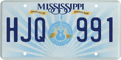 MS license plate HJQ991