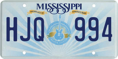 MS license plate HJQ994