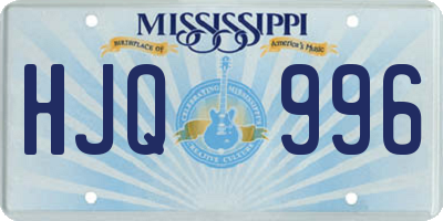 MS license plate HJQ996