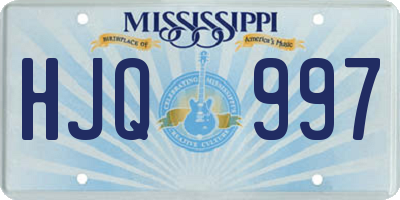 MS license plate HJQ997