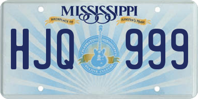 MS license plate HJQ999