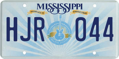 MS license plate HJR044