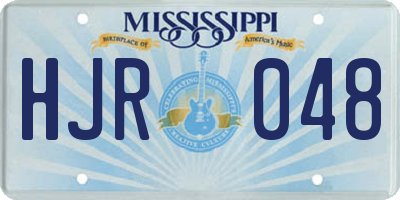 MS license plate HJR048