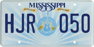 MS license plate HJR050