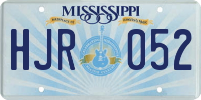 MS license plate HJR052
