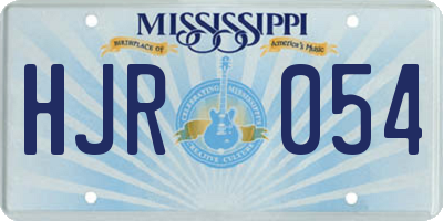 MS license plate HJR054