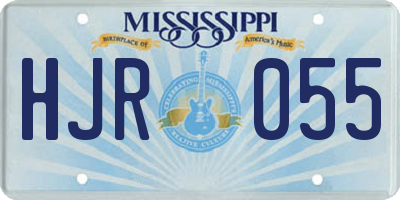 MS license plate HJR055