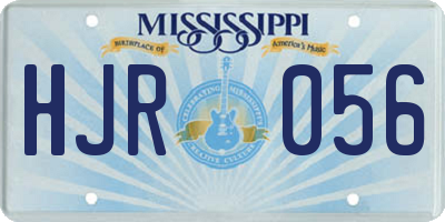 MS license plate HJR056