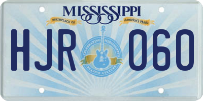 MS license plate HJR060