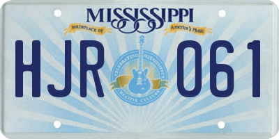 MS license plate HJR061
