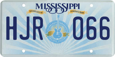 MS license plate HJR066