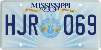 MS license plate HJR069