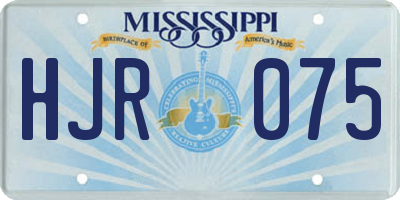 MS license plate HJR075