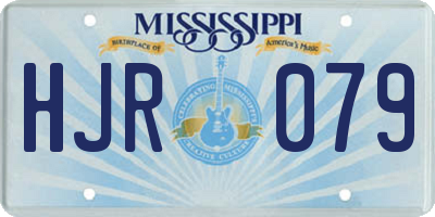 MS license plate HJR079