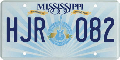 MS license plate HJR082