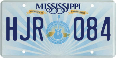 MS license plate HJR084