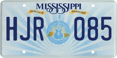 MS license plate HJR085