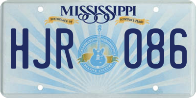 MS license plate HJR086