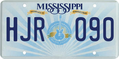 MS license plate HJR090