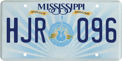 MS license plate HJR096