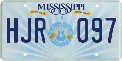 MS license plate HJR097