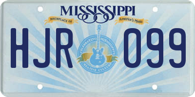 MS license plate HJR099