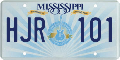 MS license plate HJR101
