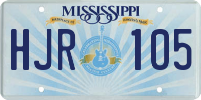 MS license plate HJR105