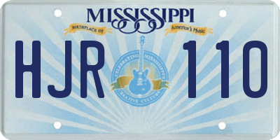 MS license plate HJR110