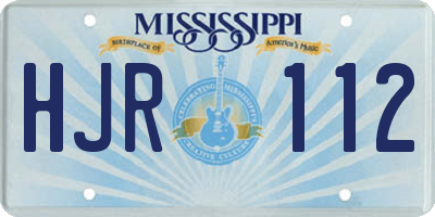 MS license plate HJR112