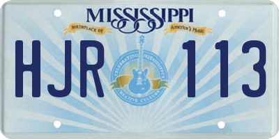 MS license plate HJR113