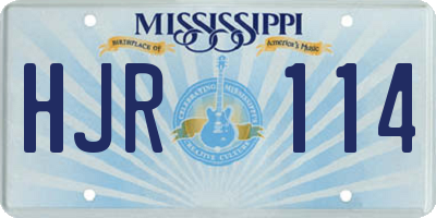 MS license plate HJR114