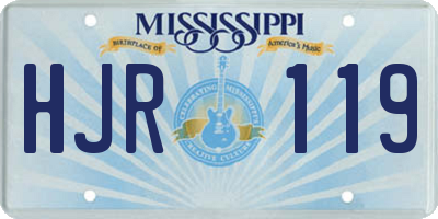 MS license plate HJR119