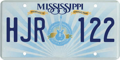 MS license plate HJR122
