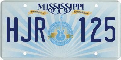 MS license plate HJR125