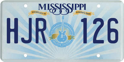 MS license plate HJR126