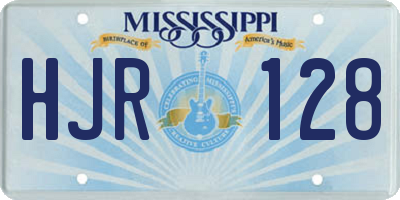 MS license plate HJR128