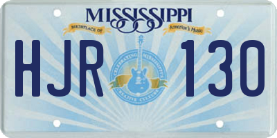 MS license plate HJR130