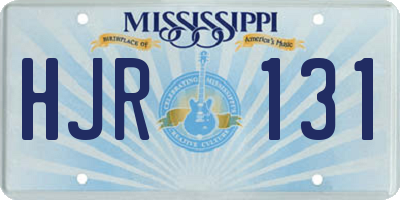 MS license plate HJR131