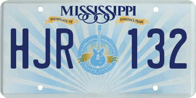 MS license plate HJR132