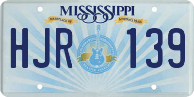 MS license plate HJR139