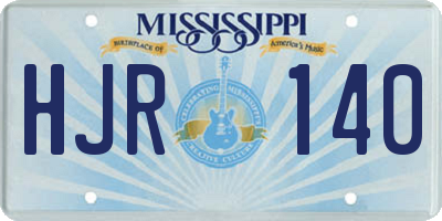 MS license plate HJR140