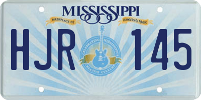 MS license plate HJR145
