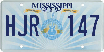 MS license plate HJR147
