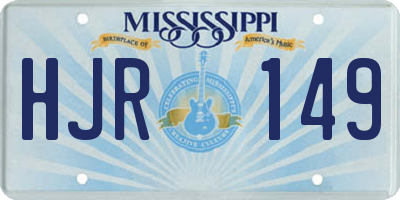 MS license plate HJR149