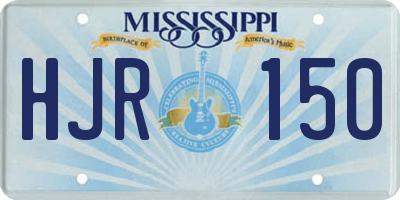 MS license plate HJR150